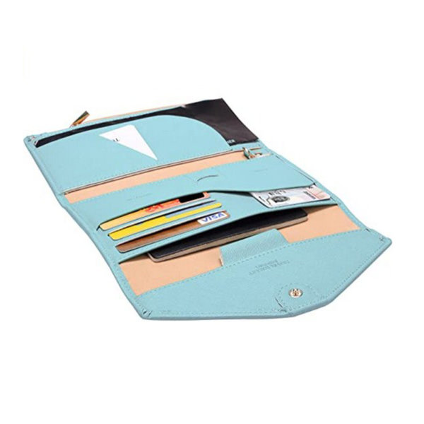 Zoppen Mulit-Purpose RFID Blocking Travel Passport WalletTri-fold Document Organizer Holder