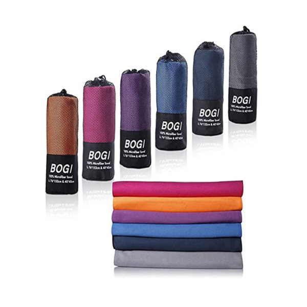 BOGI Microfiber Travel Sports Towel-Quick Dry Towel, Soft Lightweight Microfiber Camping Towel Absorbent Compact Travel Towel for Camping Gym Yoga Swimming Backpacking