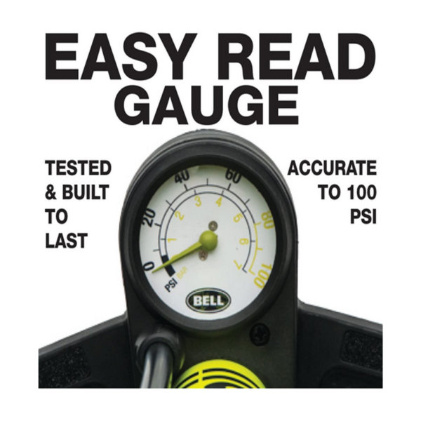 Bell Air Attack Floor Pump easy read guage