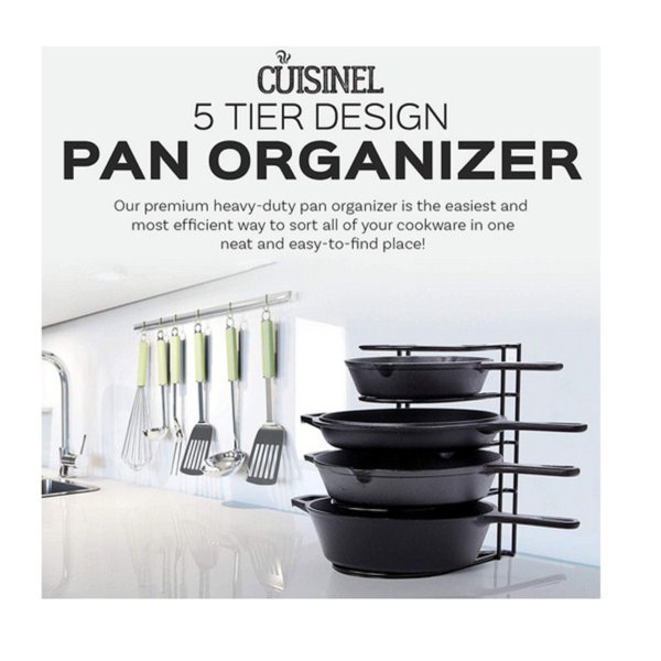 Heavy Duty Pan Organizer, 5 Tier Design