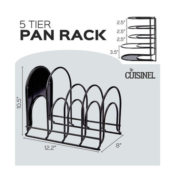 Heavy Duty Pan Organizer, 5 Tier Pan Rack