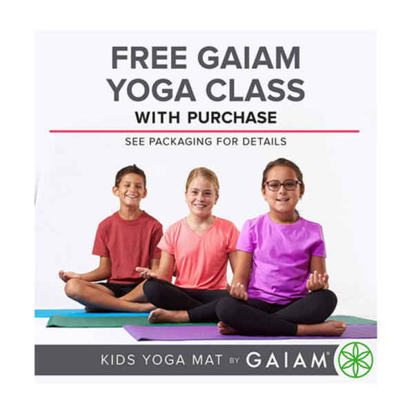 Gaiam Kids Yoga Mat Exercise Mat, Yoga for Kids with Fun Prints - Playtime for Babies, Active & Calm Toddlers