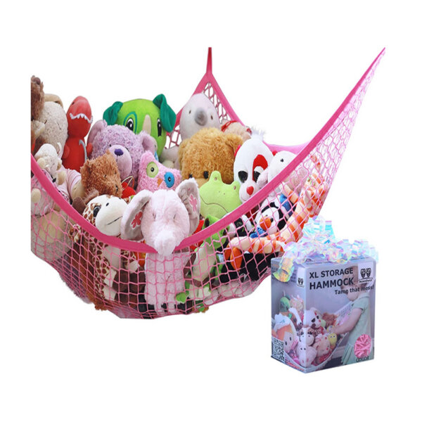 MiniOwls Toy Storage Hammock Organizer for Stuffed Animals