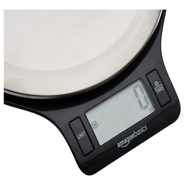 Amazon Basics Stainless Steel Digital Kitchen Scale with LCD Display, Batteries