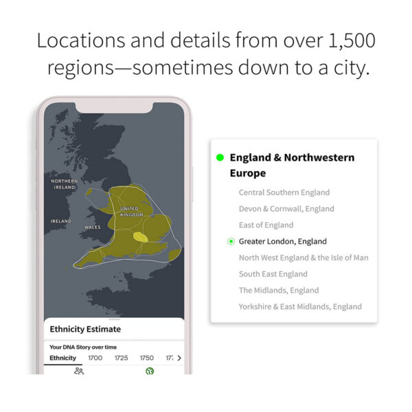 AncestryDNA Genetic Ethnicity Test location and details