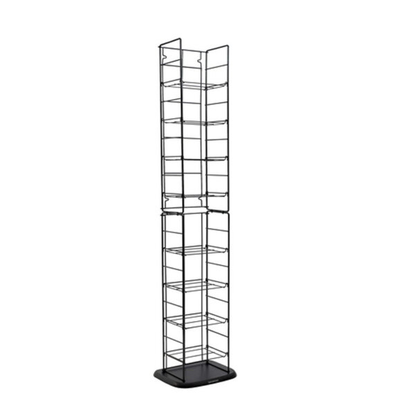 Atlantic 78205091 Adjustable Wire Media Rack - Heavy Gauge Steel, Holds 153CDs 05 72 DVDs, 8 Adjustable Shelves PN