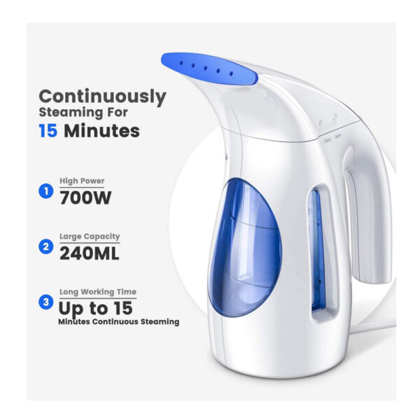 Hilife Steamer Clothes, 700 Watt 8.5 Ounce Handheld Clothes Clothing Garment Steamer Fast Heat-up, Fast Wrinkle Removal