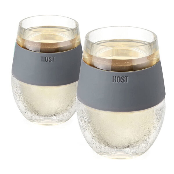 Host Freeze Cooling Cup Set of 2 Wine Glasses for Red and White Wine