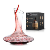 Le Chateau Red Wine Decanter Aerator – Crystal Glass Wine Carafe – Full Bottle Wine Pitcher