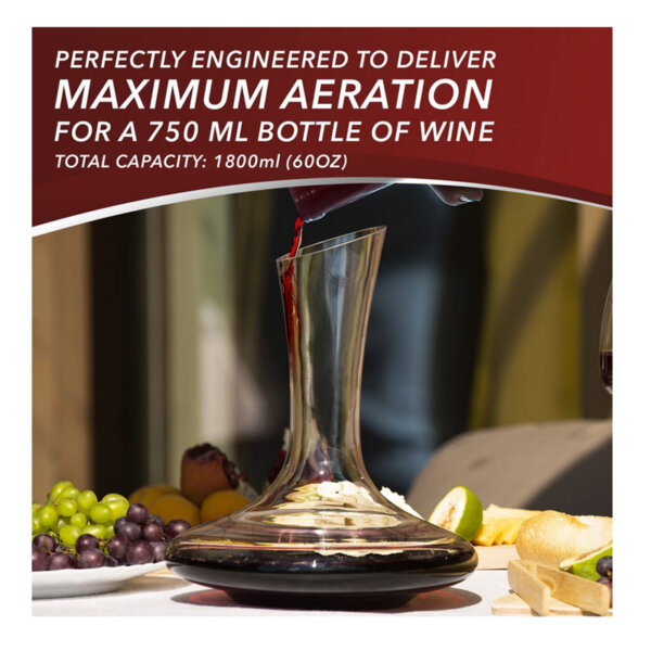 Le Chateau Red Wine Decanter Aerator - Crystal Glass Wine Carafe