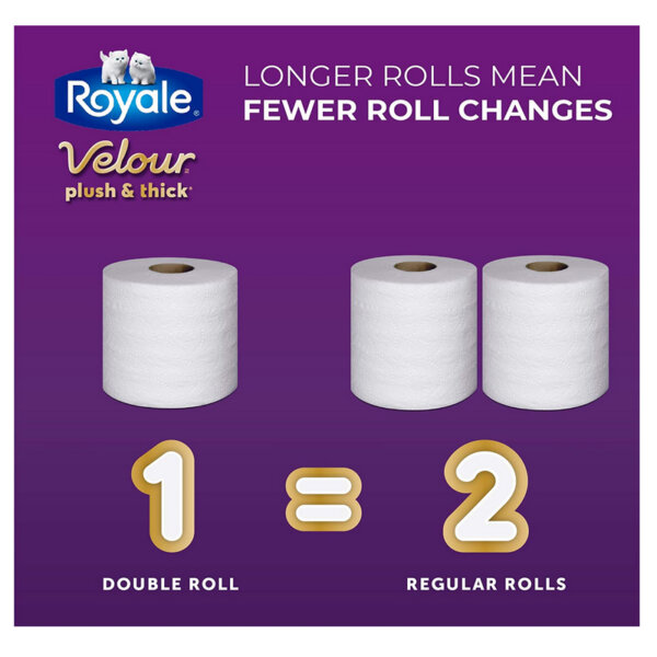 Royale Velour, Plush & Thick Toilet Paper double roll