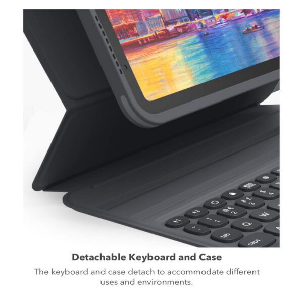 Zagg - Pro Keys Wireless Keyboard and Detachable Case - Compatible with The Apple iPad Air (4th Gen) - iPad 10.9 inch