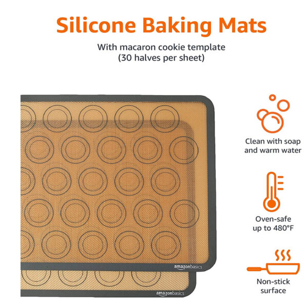 Amazon Basics Silicone Macaron Baking Mat Sheet