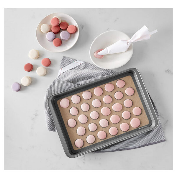 Amazon Basics Silicone Macaron Baking Mat Sheet, Set of 2 30 macaron