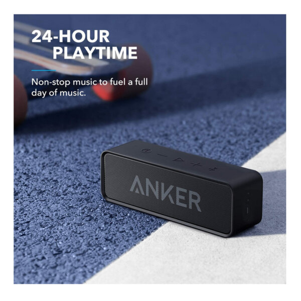 Anker Soundcore Bluetooth Speaker Upgraded Version with Stereo Sound, BassUp Technology, 24H Playtime