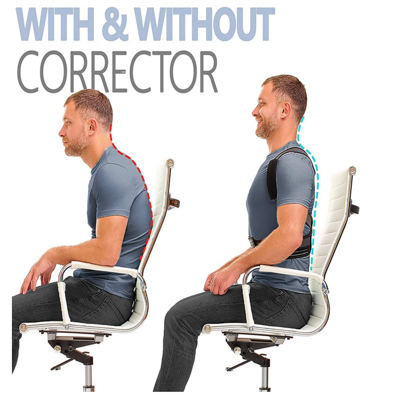 Back Brace Posture Corrector Women Men - Elastic Shoulder Posture Corrector for Upper & Lower Back Support with and without corrector