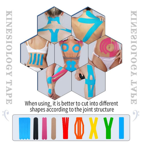 BisonAthlLab Kinesiology Tape-Original Cotton shapes according to the joint structure