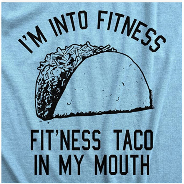 Crazy Dog Tshirts Mens Fitness Taco Funny T Shirt Humorous Gym Graphic Novelty Sarcastic Tee