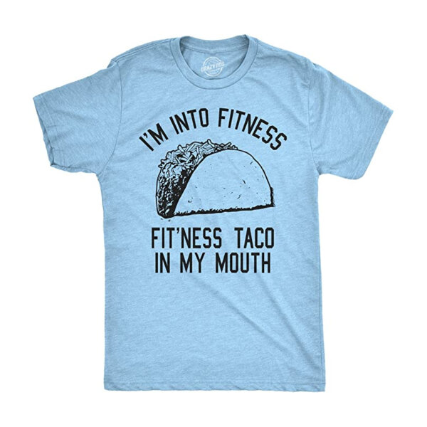 Crazy Dog Tshirts Mens Fitness Taco Funny T Shirt Humorous Gym Graphic Novelty Sarcastic Tee Guys