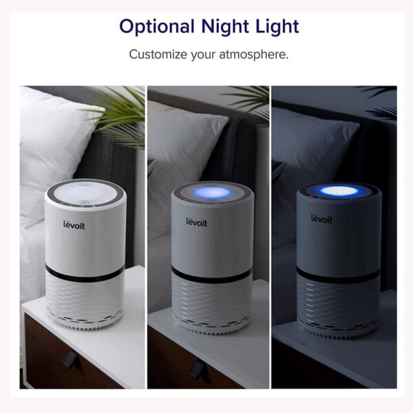 LEVOIT Air Purifiers for Home Bedroom Optional night light