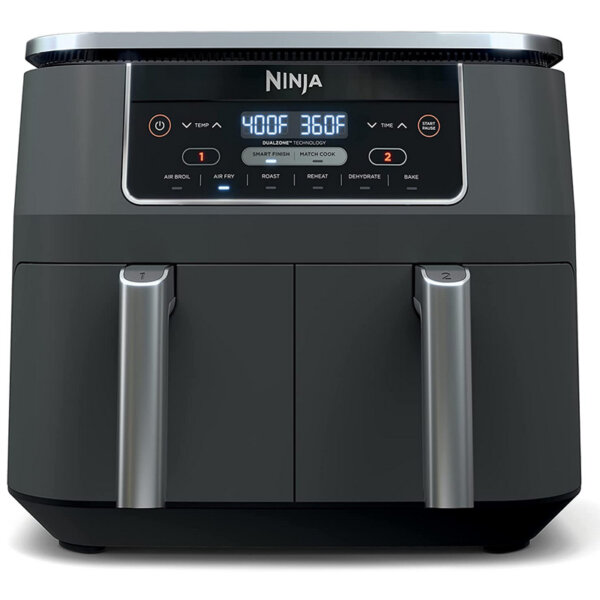 Ninja Foodi 6-in-1 8-qt. (7.6L) 2-Basket Air Fryer with DualZone Technology, Black (DZ201C) Canadian Version