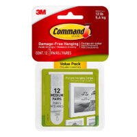 Command Medium Picture Hanging Strips Value Pack, 12 Pairs, White – 17204-EF