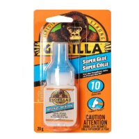 Gorilla Glue Super Glue Liquid, Fast-Setting, Versatile Cyanoacrylate Glue, Anti-Clog Cap, Flow Control Formula, Clear, 0.71oz / 20g, (Pack of 1) 7805201