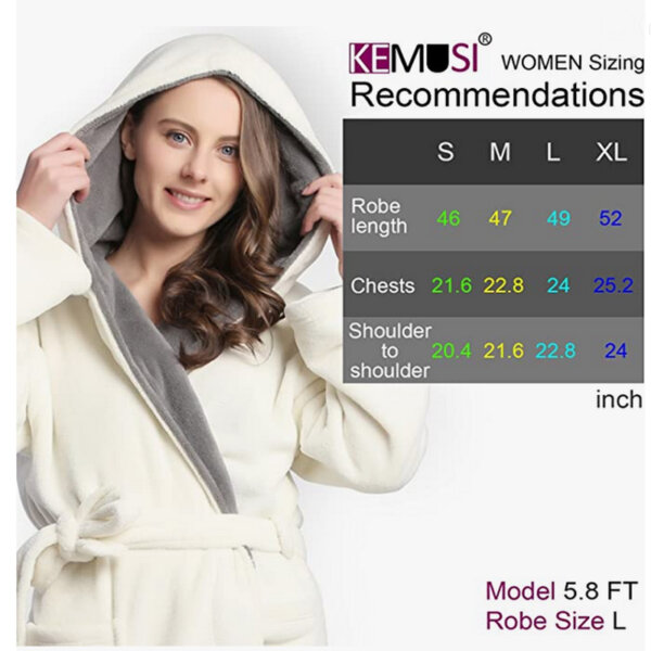 Hooded Women's Soft Spa Long Kimono Bathrobe with Shawl Collar for Comfy Sleepwear recommendations