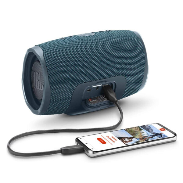 JBL Charge 4 Portable Waterproof Wireless Bluetooth Speaker with up to 20 Hours of Battery Life - Blue Colour