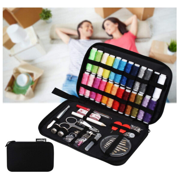 JUNING Sewing Kit with Case, 130 pcs