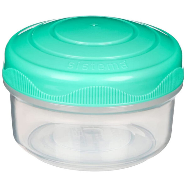 Sistema to Go Collection Mini Bites Small Food Storage Containers, 4.39 oz.130 mL, Green,