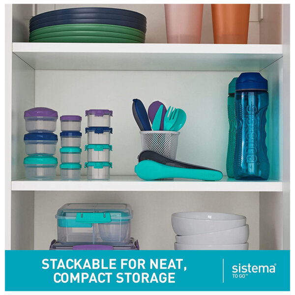 Sistema to Go Collection Mini Bites Small Food Storage Containers Stackable for neat