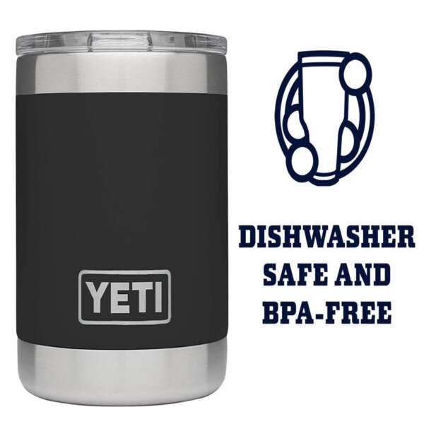 YETI Rambler 10 oz Lowball, Vacuum Insulated, Stainless Steel with MagSlider Lid dishwasher safe