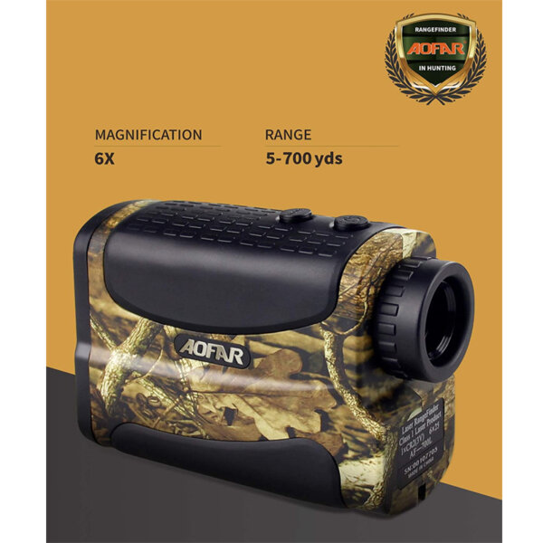 AOFAR HX-700N Hunting Range Finder 700 Yards Waterproof Archery Rangefinder with Multiple Modes