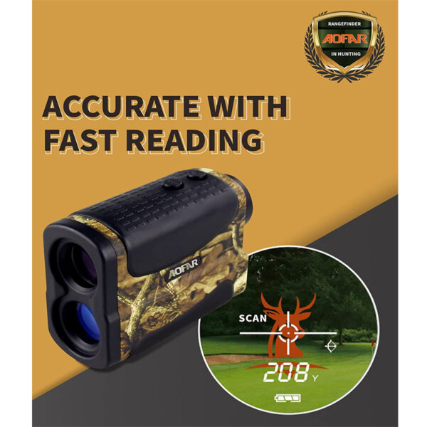 AOFAR HX-700N Hunting Range Finder 700 Yards Waterproof Archery Rangefinder with Multiple Modes, Accurate