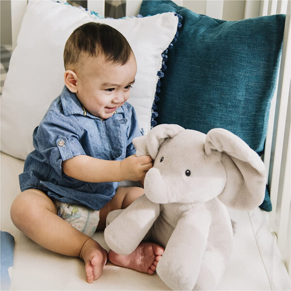 Baby GUND Animated Flappy The Elephant Stuffed Animal Baby Toy Plush for Baby Boys and Girls, 12 (Song Styles May Vary)