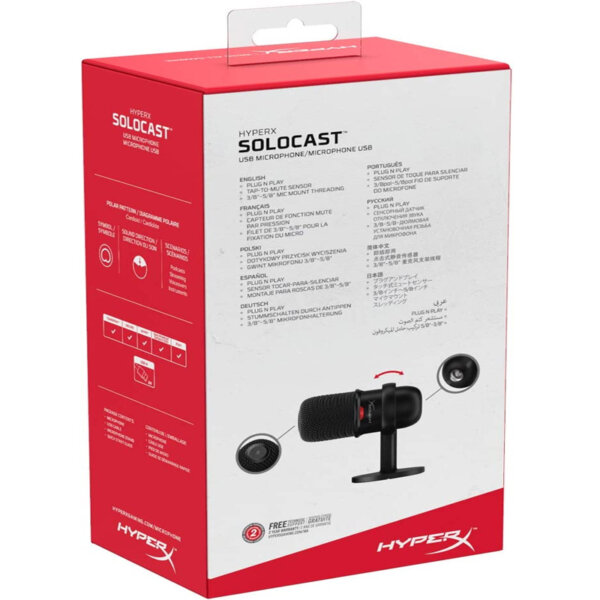 HyperX SoloCast – USB Condenser Gaming Microphone for PS4