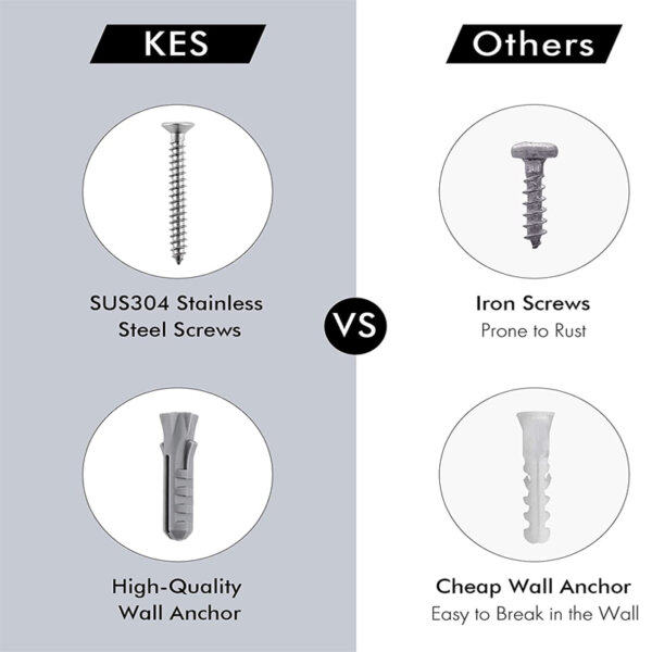 KES Bathroom Towel Hook Wall Robe Hooks for Shower Stainless Steel