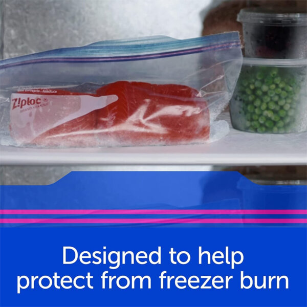Ziploc Medium Food Storage Freezer Bags, Grip 'n Seal Technology for Easier Grip designed to help protect from freezer burn