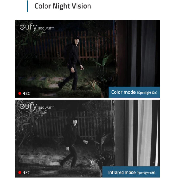 eufy Security, eufyCam 2C Pro 2-Cam Kit color night vision