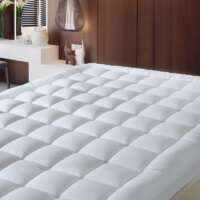 BaliChun Queen Mattress Pad Cooling Mattress Topper Cotton Top Quilted Fitted Mattress Cover Deep Pocket Fits Mattress 8-21 Inches Thick