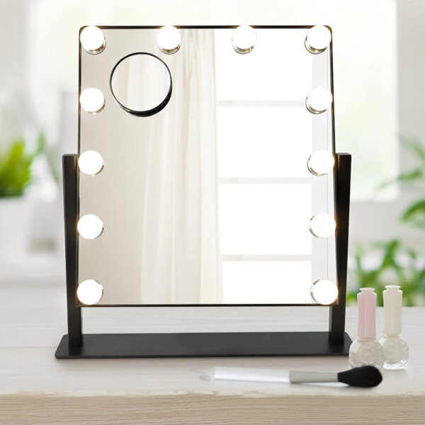 Depuley Vanity Mirror Lights, Hollywood Makeup Mirror Lighted with 12pcs Dimmable Bulbs