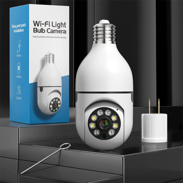 Light bulb security camera wireless 360°panoramic surveillance cam bulb