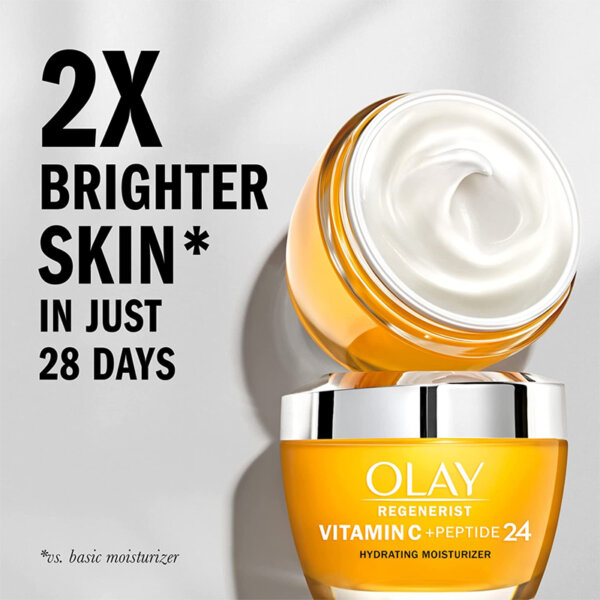 Olay Regenerist Vitamin C + Peptide 24 Face Moisturizer, 50ml + Micro-Sculpting Cream 2 times brighter skin