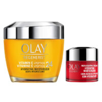 Olay Regenerist Vitamin C + Peptide 24 Face Moisturizer, 50ml + Micro-Sculpting Cream Travel/Trial Size Gift Set