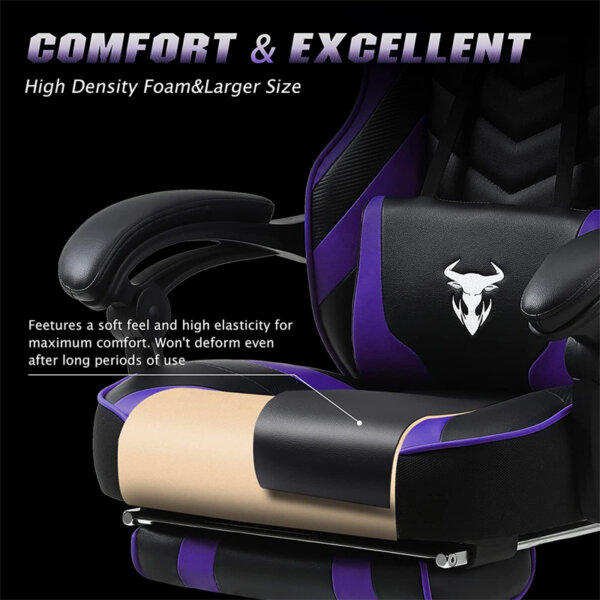 Zeanus Purple Gaming Chair Comfort and excellent