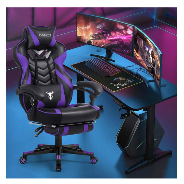 Zeanus Purple Gaming Chair for Adults Big