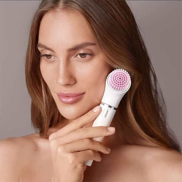 Braun-Epilator-Silk- pil-9-9-985,-Facial-Hair-Removal-for-Women,-Shaver,-Cordless,-Rechargeable,-Wet-&-Dry,-Facial-Cleansing-Brush