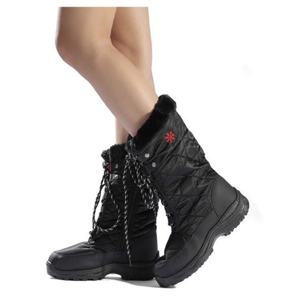 DREAM PAIRS Women's Warm Faux Fur Mid-Calf Winter Snow Boots