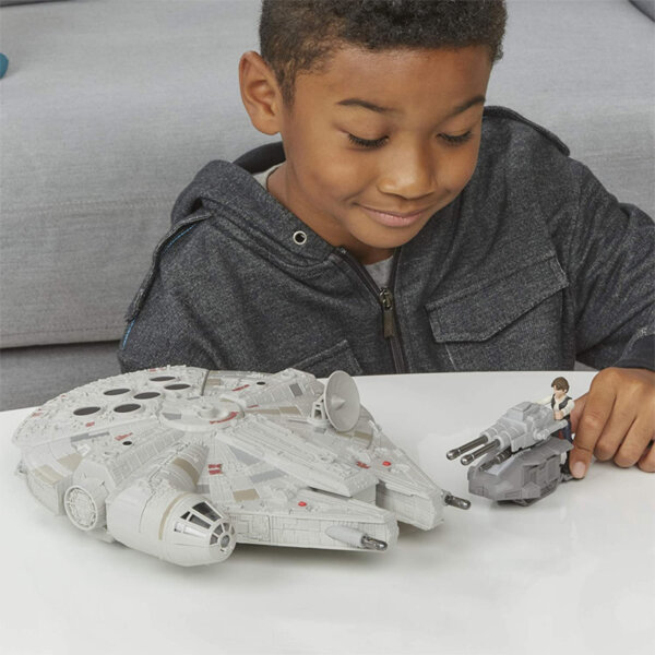 Hasbro Star Wars Mission Fleet Han Solo Millennium Falcon 2.5-Inch-Scale Figure Vehicle Toys for Kids Ages 4 and Up